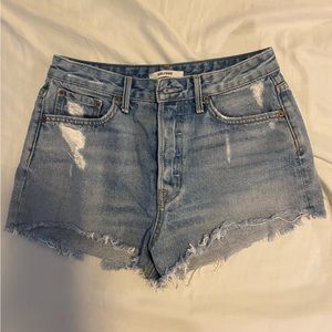 GRLFRND blue denim shorts